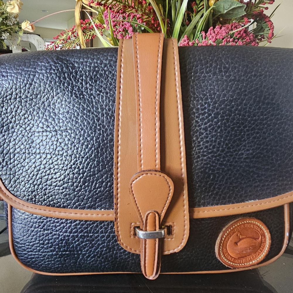 Black and Brown Leather Satchel